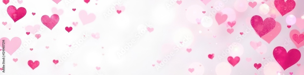 Festive pink heart confetti overlay, white background , sprinkle, illustration, holiday Festive pink heart confetti overlay, white background , sprinkle, illustration, holiday