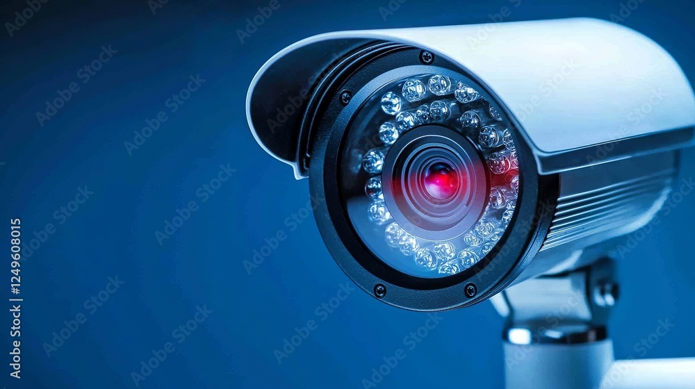 Closeup of CCTV camera to represent security Closeup of CCTV camera to represent security