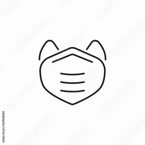 medical mask icon sign vector