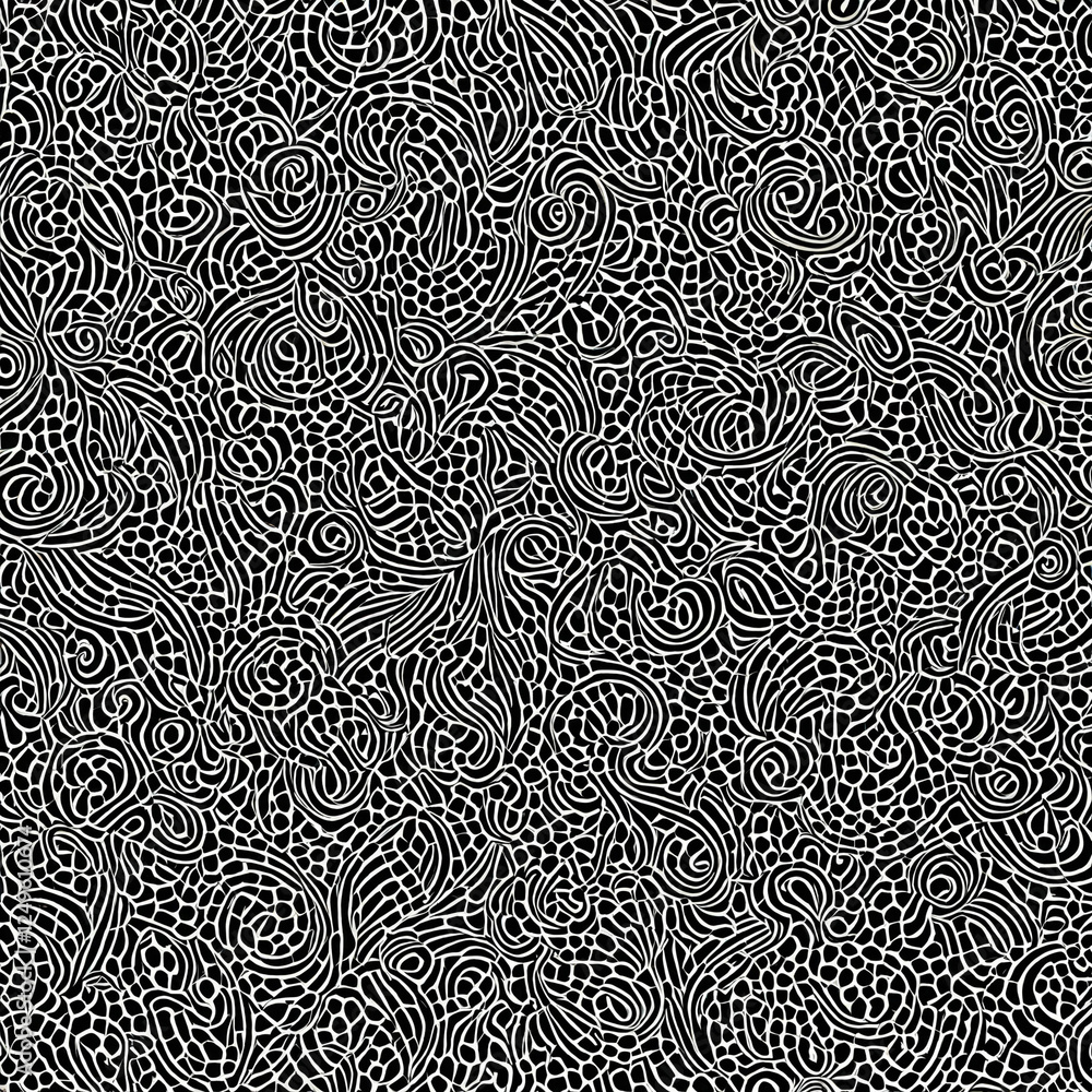 Fototapeta premium black and white seamless pattern