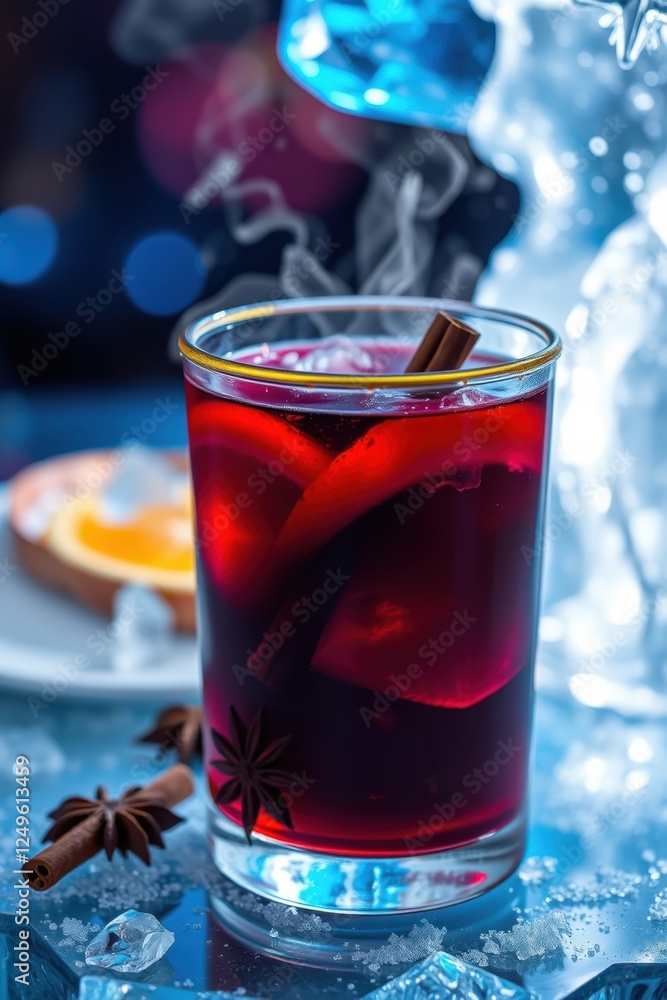 Sipping a warm spiced beverage with hints of cinnamon and orange on a chilly evening at a cozy gathering Sipping a warm spiced beverage with hints of cinnamon and orange on a chilly evening at a cozy gathering