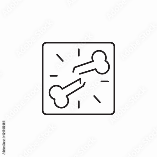 bone crack icon sign vector