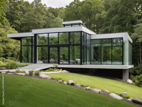 house with mirror windows