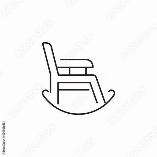 rocking chair icon sign vector