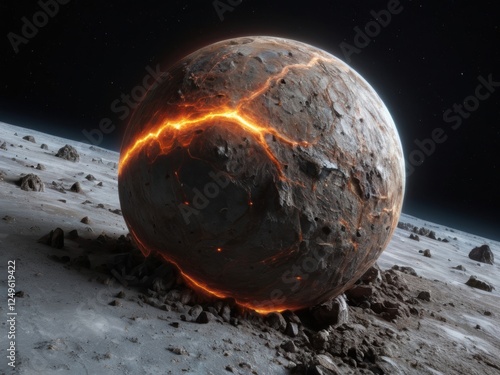asteroid crushing into the moon