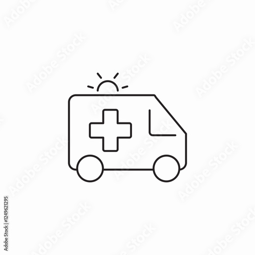 ambulance vehicle icon sign vector