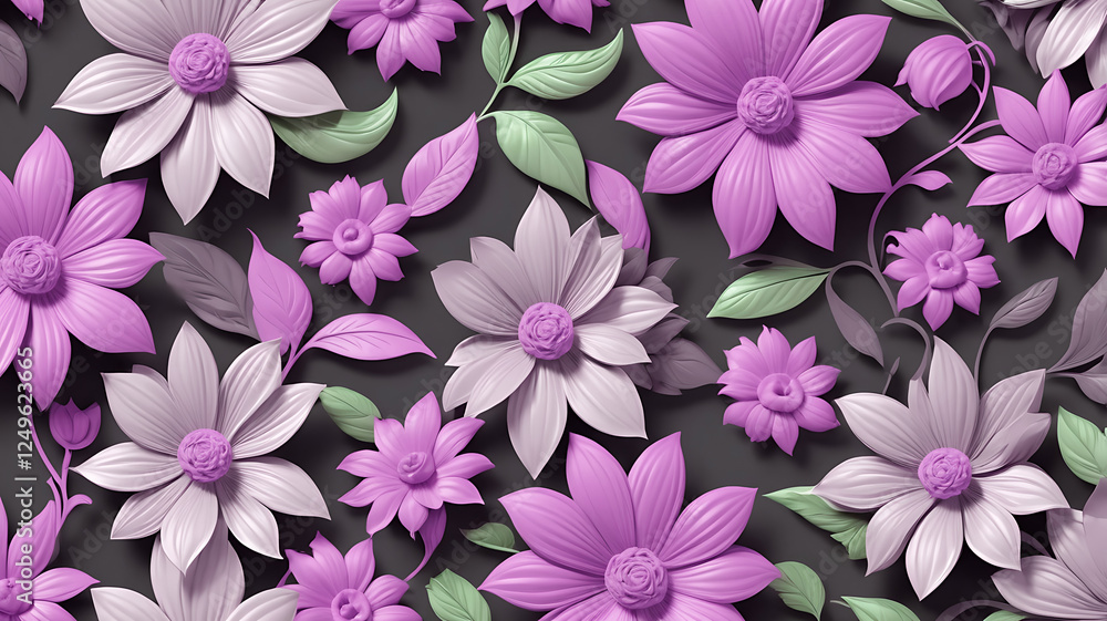 Seamless stylish flower. Ai Generated Seamless stylish flower. Ai Generated
