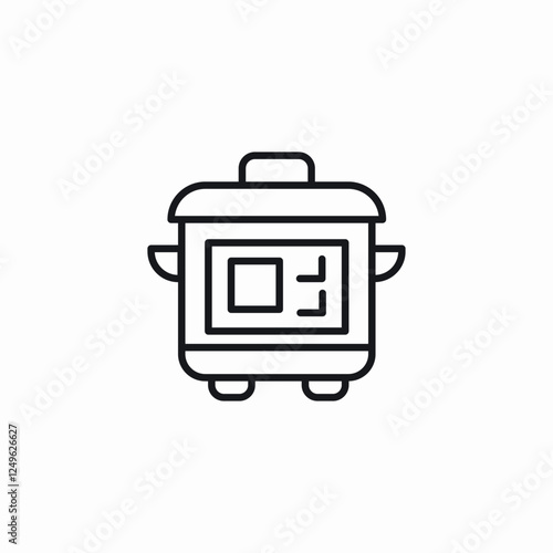 rice cooker icon sign vector photo