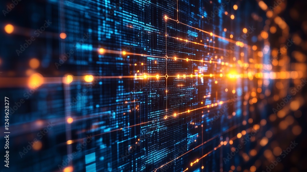 An intricate digital abstract background showcasing a network of lights and data flows, representing technology and innovation, ideal for tech and digital media concepts. An intricate digital abstract background showcasing a network of lights and data flows, representing technology and innovation, ideal for tech and digital media concepts.