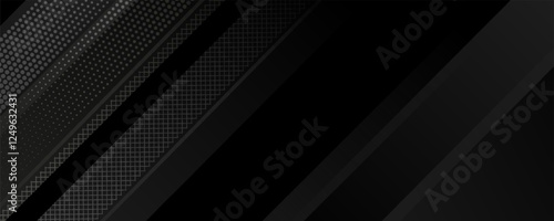 Black abstract background. Elegant dark diagonal shape elements.