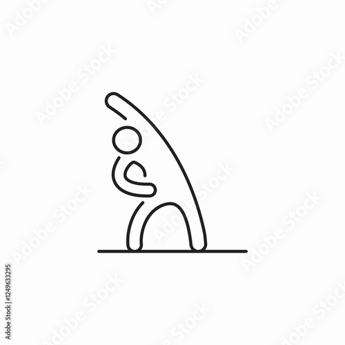 stretching exercise icon sign vector