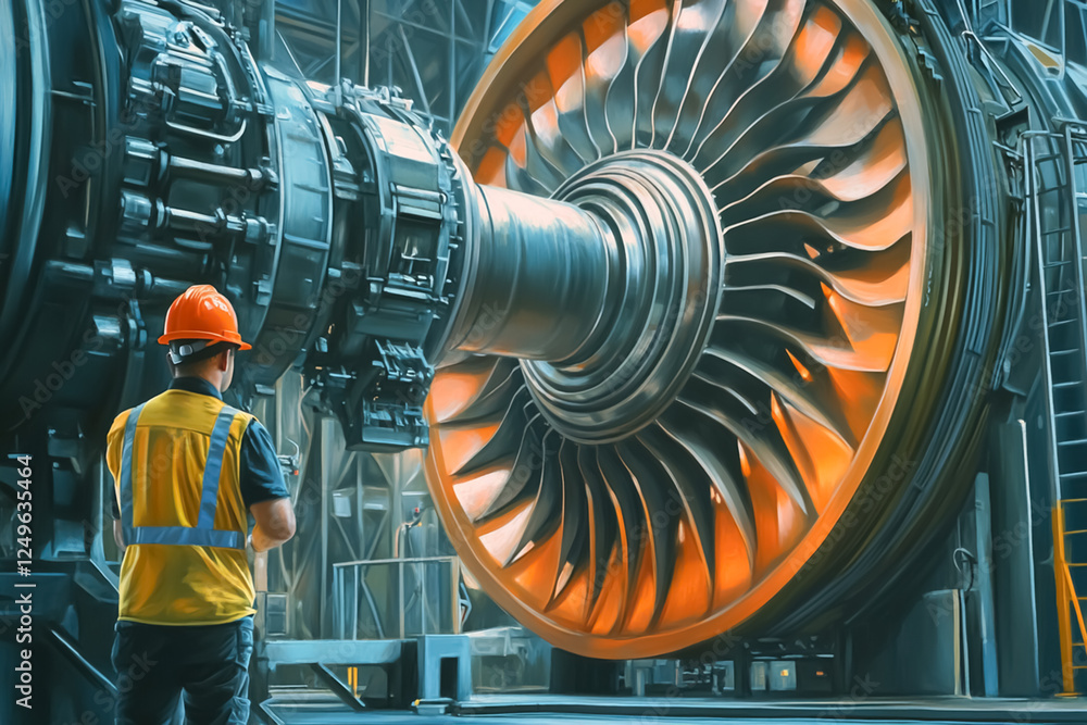 An engineer ensuring precision and safety in a cutting-edge industrial environment. An engineer ensuring precision and safety in a cutting-edge industrial environment.