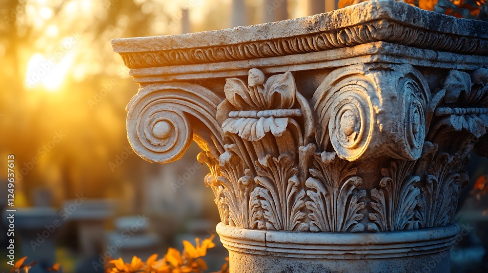 Fototapeta premium Doric columns showcasing ancient architecture high resolution hd image