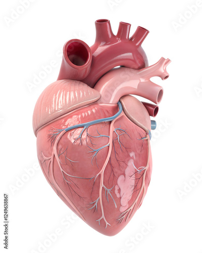 Wallpaper Mural Anatomical model of the human heart isolated on white background.  Torontodigital.ca