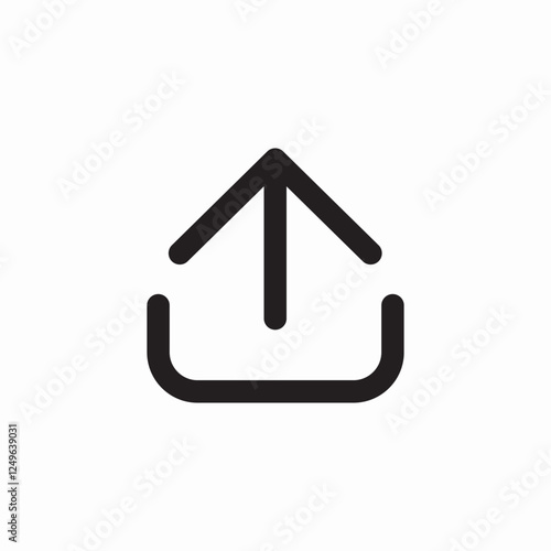 extract upload icon sign vector