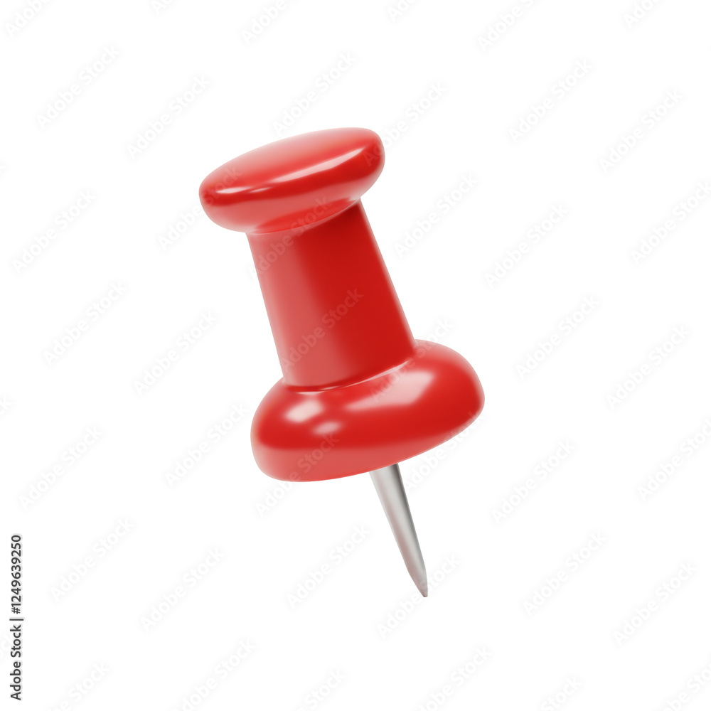 red push pin isolated on transparent background, PNG, cutout red push pin isolated on transparent background, PNG, cutout
