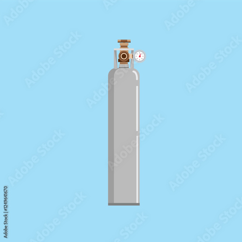  tank long gas cylinder with trolley, nitrogen bottle container, hydrogen, propane and butane lpg gas cylinder fuel logo illustration