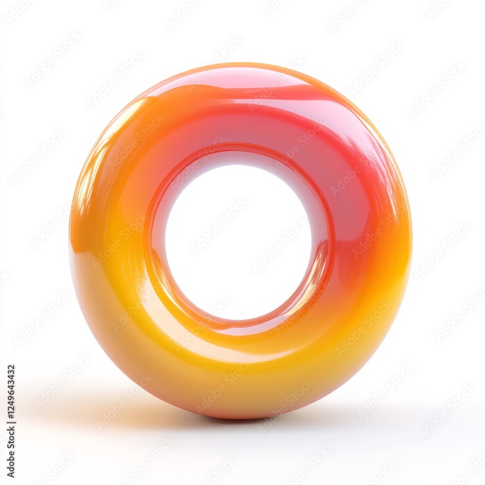 Digital art 3D render icon on a clean white background, symbolizing creativity, design Digital art 3D render icon on a clean white background, symbolizing creativity, design
