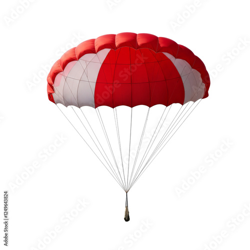 red parachute, parachute icon, red canopy, parachuting, skydiving, aerial descent, airborne, parachute equipment