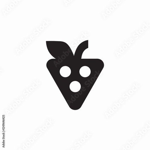 strawberry meal icon sign vector