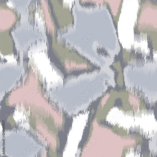 Seamless Background with fine detailed lines Stripes pastel Painted Lines. Texture  Dry Brush Strokes. Scribbled Grunge Rapport for Sportswear, Fabric, Wallpaper. Rustic Vector Background 