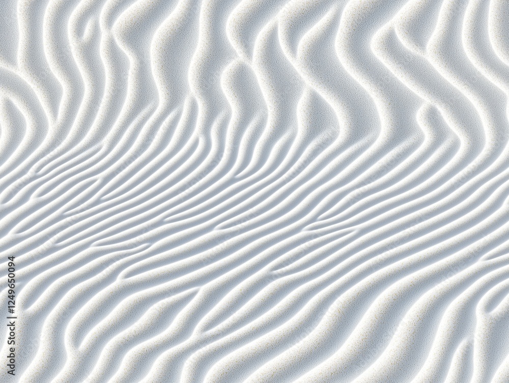 Patterns of white sand rippling in soft waves under bright sunlight. Generative AI Patterns of white sand rippling in soft waves under bright sunlight. Generative AI
