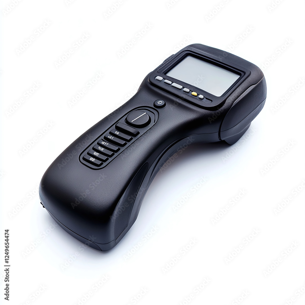 Handheld barcode scanner isolated on white background. Handheld barcode scanner isolated on white background.