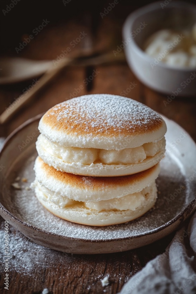 Fluffy Pancakes with Powdered Sugar Fluffy Pancakes with Powdered Sugar