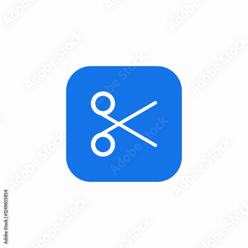 sharp scissors icon sign vector