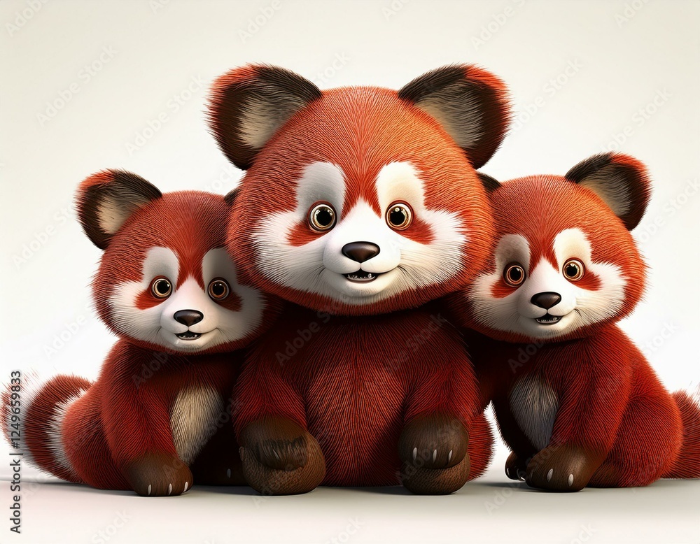 Obraz premium Niedlicher roter Pandabär