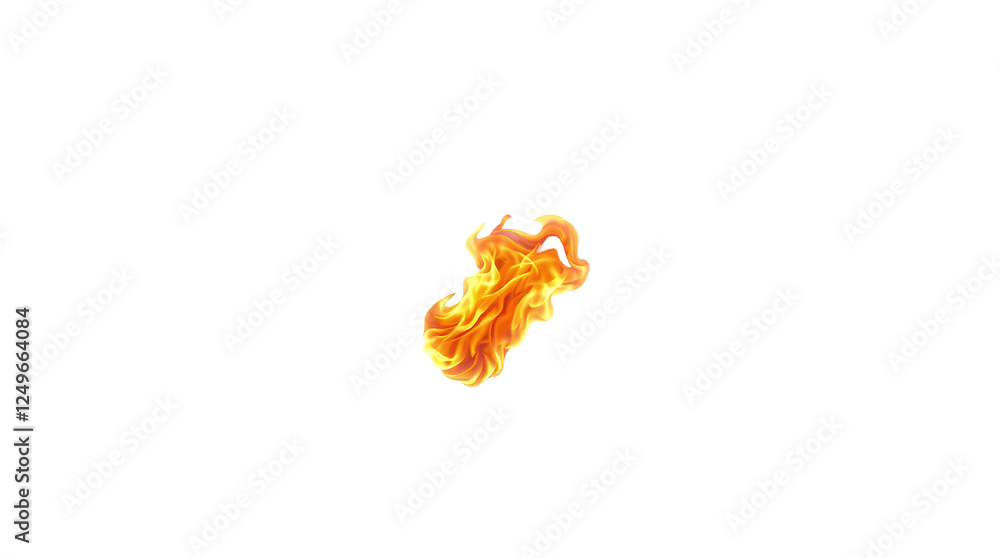 Fototapeta premium Photo of fire flame isolated on transparent background.png