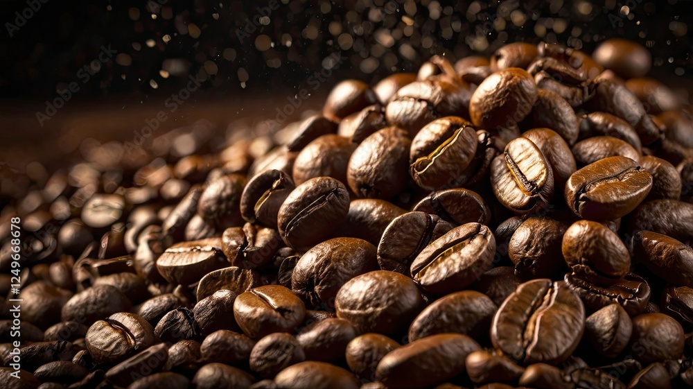close-up image of roasted coffee beans close-up image of roasted coffee beans