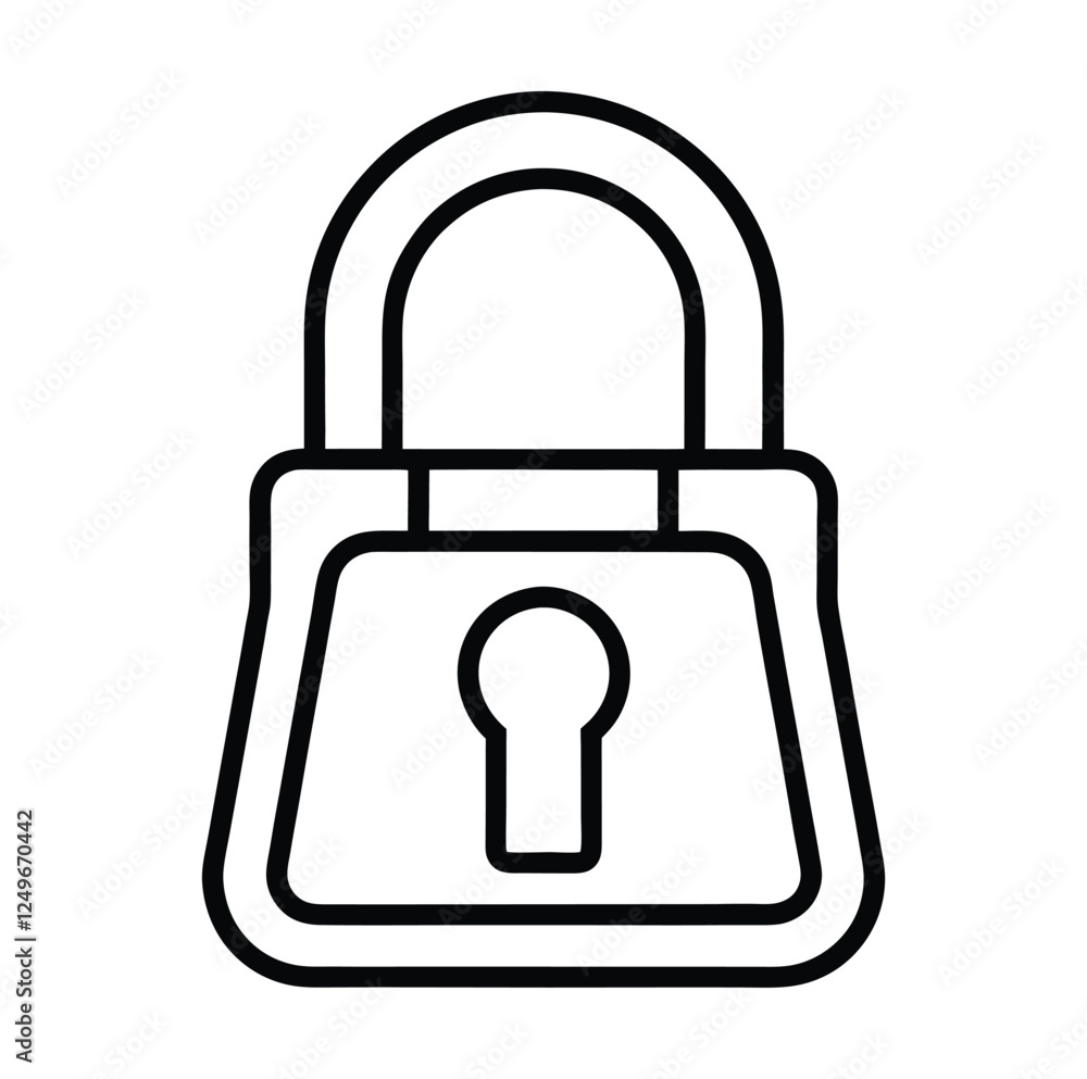 lock icon on white background lock icon on white background