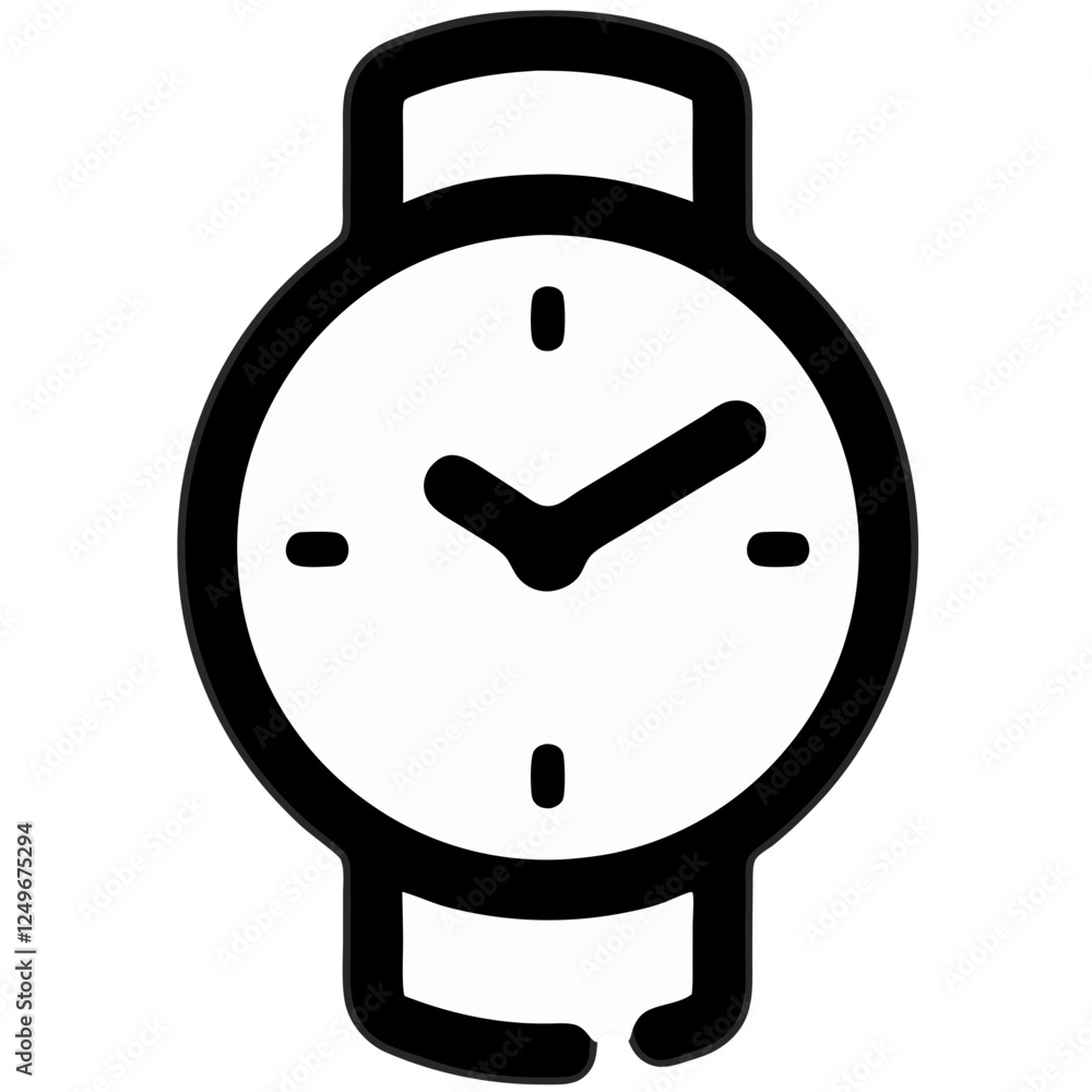 vector illustration of a wristwatch vector illustration of a wristwatch