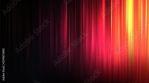 Abstract red and yellow light streaks, dark background, energy, design