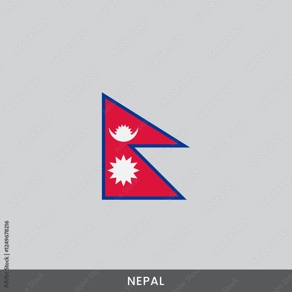 Obraz premium Nepal national flag vector design