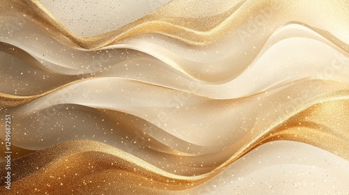 Elegant pearl gold abstract background featuring matte golden brass textures with a subtle grainy effect
