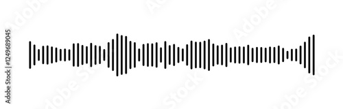 Minimalist Sound Wave Representation in Black and White Lines