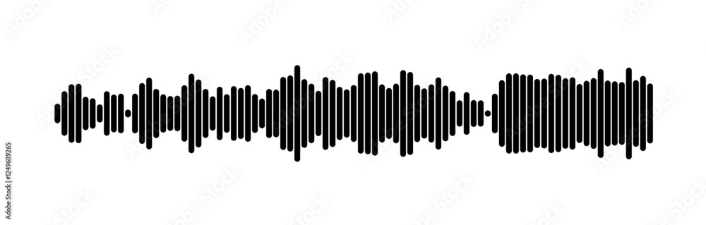 Detailed Parallel Line Pattern Forming Audio Wave Design Element Detailed Parallel Line Pattern Forming Audio Wave Design Element