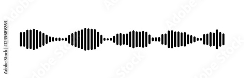 Detailed Parallel Line Pattern Forming Audio Wave Design Element