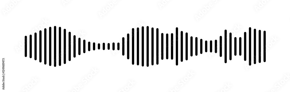 Detailed Parallel Line Pattern Forming Audio Wave Design Element Detailed Parallel Line Pattern Forming Audio Wave Design Element