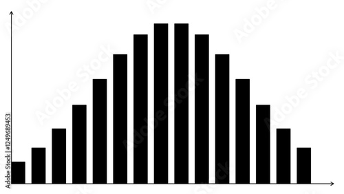 Simple Graph with Axes and Data bars Illustration