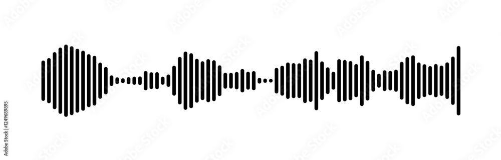 High Contrast Vertical Line Sound Wave Illustration Graphic High Contrast Vertical Line Sound Wave Illustration Graphic