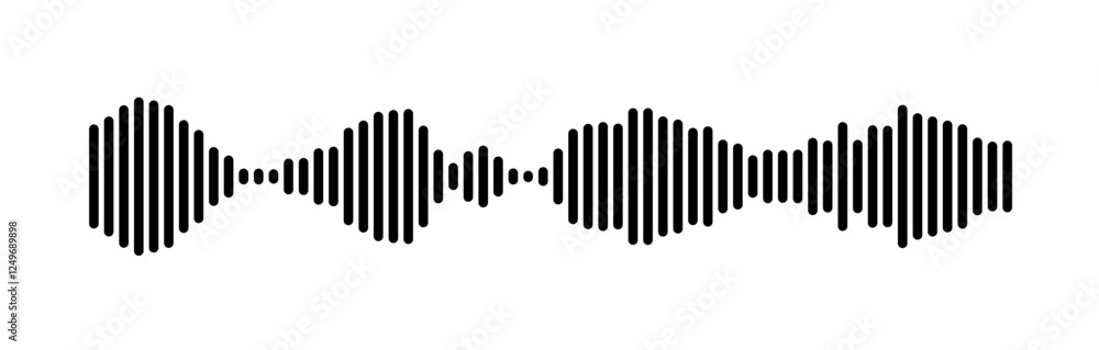 High Contrast Vertical Line Sound Wave Illustration Graphic High Contrast Vertical Line Sound Wave Illustration Graphic