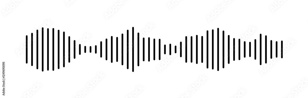 High Contrast Vertical Line Sound Wave Illustration Graphic High Contrast Vertical Line Sound Wave Illustration Graphic