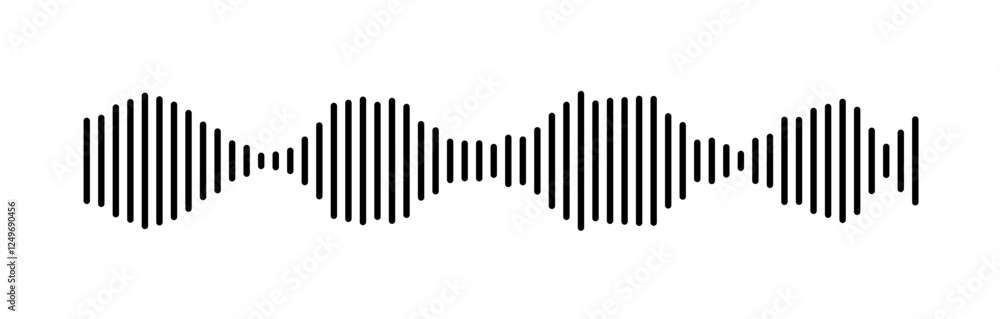 Abstract Sound Wave Representation Using Parallel Lines Design Abstract Sound Wave Representation Using Parallel Lines Design