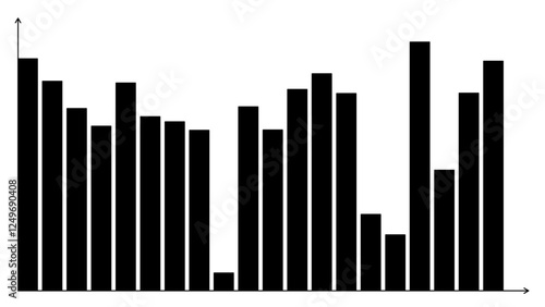 High Contrast Bar Graph with Axes and Titles