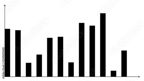 High Contrast Bar Graph with Axes and Titles