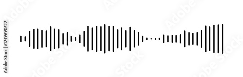 Abstract Sound Wave Representation Using Parallel Lines Design