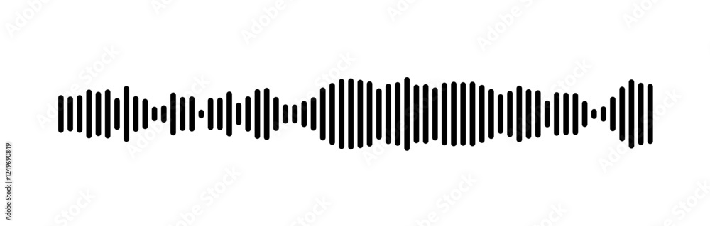 Abstract Sound Wave Representation Using Parallel Lines Design Abstract Sound Wave Representation Using Parallel Lines Design